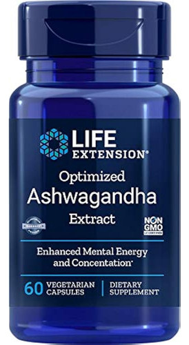 Life Extenson Ashwagandha Extract Veg Capsules 60count