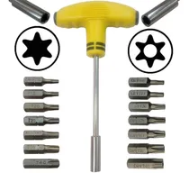Comprar Kit Jogo Chave Ponta Bits Torx Com E Sem Furo Guia T10 A T40