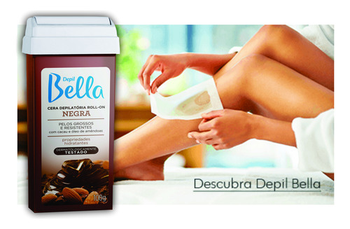 Depil Bella 18 Cera Rollon Depilatória Negra 100g