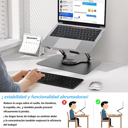 Suporte Para Laptop, Base Para Laptop, Rotação De 360°,