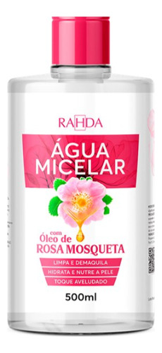 Água Micelar Com Óleo De Rosa Mosqueta Rahda - 500ml