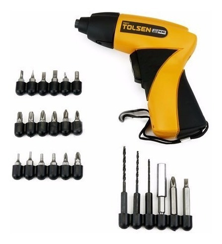 Taladro + Atornillador + Brocas + 40pcs Tolsen Calidad
