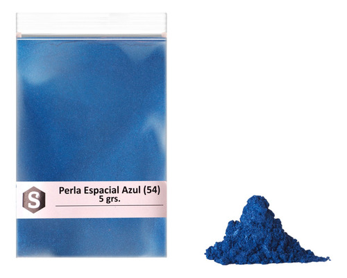 Pigmento En Polvo Azul Perlado Metalizado Resina Epoxi