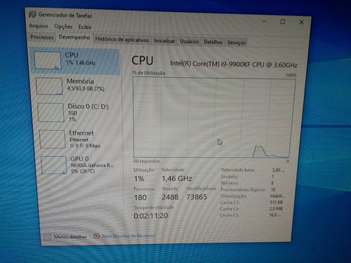 Imagem 4 de 5 de Processador I9 9900kf Lga 1151 Intel Impecável