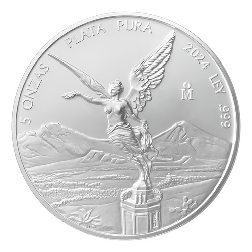 Moneda Conmemorativa Libertad 5 Onzas Plata 999 México 2024