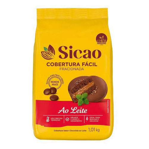 Cobertura Chocolate Ao Leite Fracionada Sicao Em Gotas 1kilo