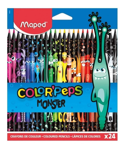 Lapices De Color X24 Maped Color Peps Monster 862624