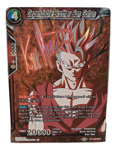 Dependable Brother Son Gohan Bt7-006 Dragon Ball Tarjeta 