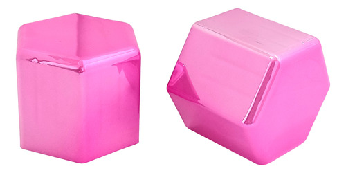 60 Capa Porca Mini Hungara Rosa Metalizada Caminhão 32/33mm
