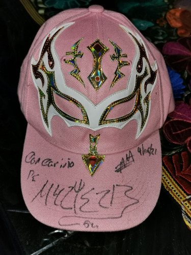 Gorra De Mascara De Luchador Mizteziz Autografiada Lucha Lib