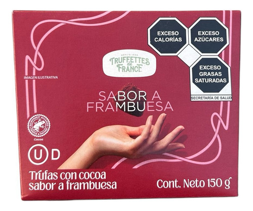 Trufas Con Cocoa Sabor A Frambuesa Truffettes 150g