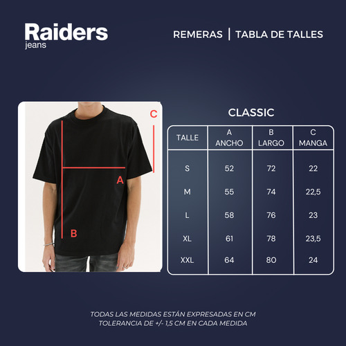Remera Raiders Jeans Demand Para Hombre - Estilo Casual