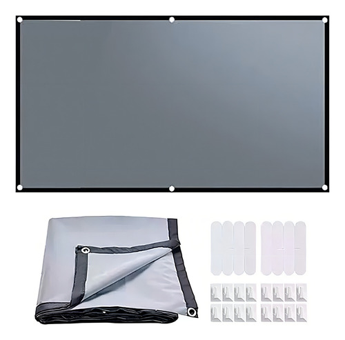 Mebix TRD pantalla proyector 120” antiluz portátil HD plegable 16:9 superficie lisa y resistente