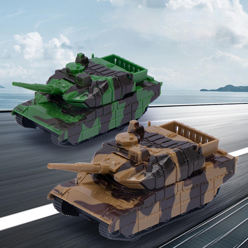 3 Modelo De Tanque Retráctil De Juguete Con Vehículo