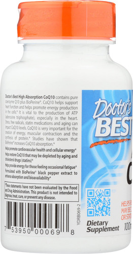 Supplement Doctors Best Coq10 De Alta Absorción, 60 Cápsulas