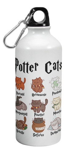 Botella De Agua Deporte Harry Potter Gatos