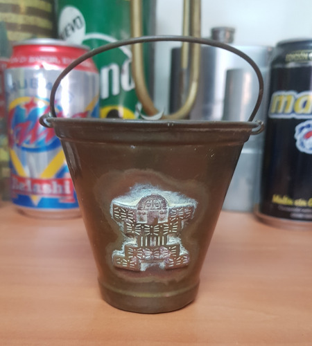 Cenicero Tipo Balde De Cobre (Usado)
