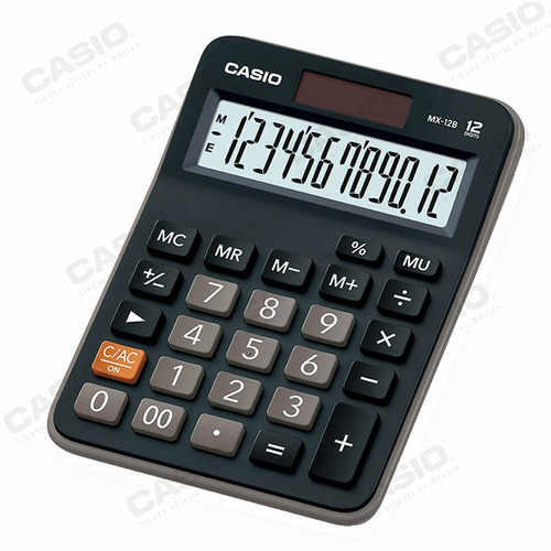 Imagen 1 de 2 de Calculadora De Escritorio Casio Mx-12b-bk Negro
