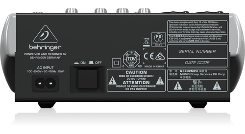 Imagen 2 de 2 de Mezclador Behringer Qx602usb