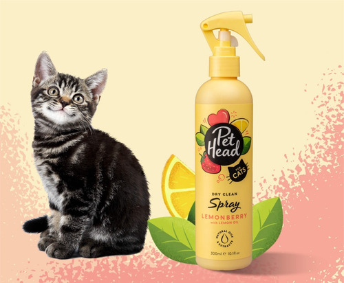 Spray Limpieza En Seco Para Gato Limón-fresa