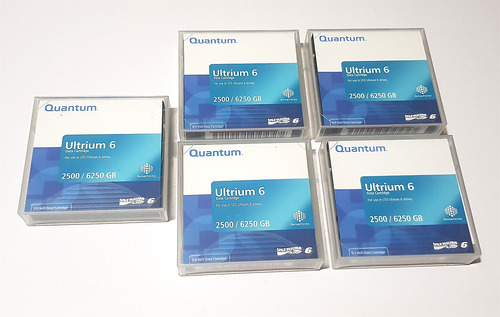 Pack X 5 Tape Quantum T6.25tb Ultrium 6 Drives Lto Backup