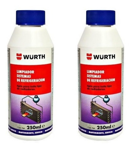 Imagen 1 de 5 de Limpia Radiador Wurth 250 Ml