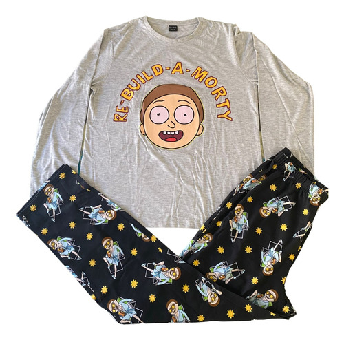 Pijama Rick And Morty Presentación Caja De Cartón Talla M