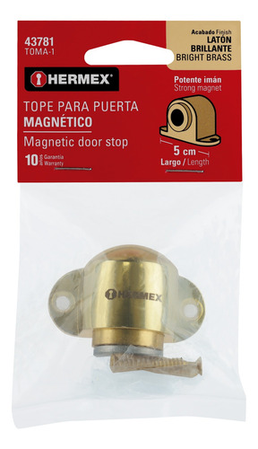 Tope De Piso Magnético Dorado