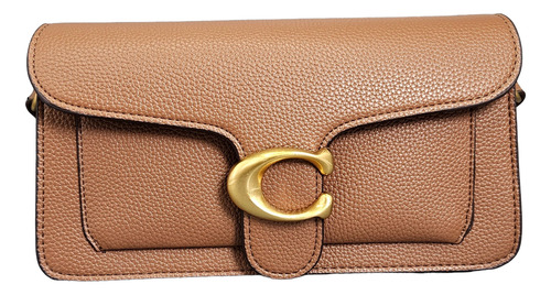 Bolso De Hombro Coach Tabby 26 Elegante Y Atemporal Marrón Lisa Oro Marrón