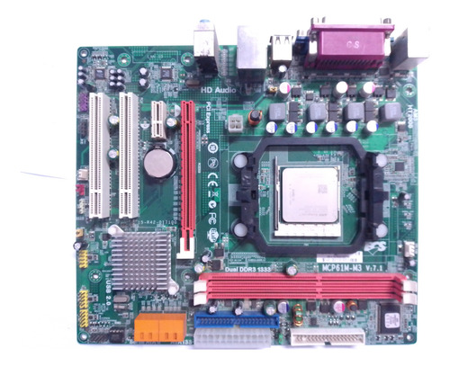 Placa Am3 Ddr3 Mcp61m-m3 Ecs ----------- Phenom Ii-athlon Ii (Usado)