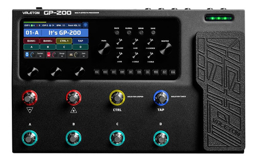Pedal Multiefectos Valeton Gp-200, Interfaz De Audio Usb-c