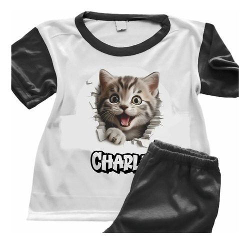 Pijamas Gatos Infantiles Con Nombres Personalizados - 6301