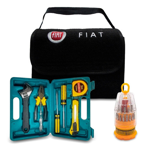 Kit Jogo De Ferramentas + Maleta + Bolsa Fiat