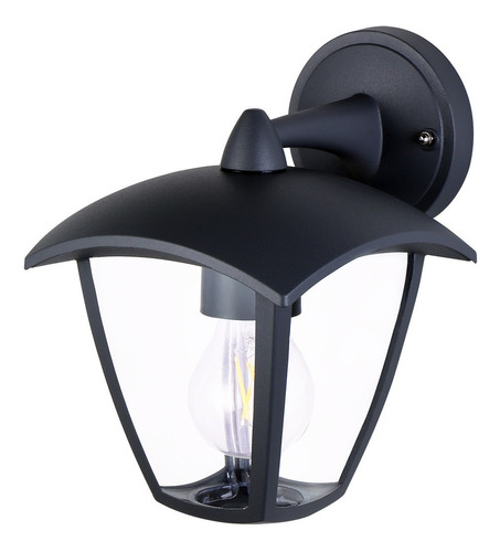 Luminario De Pared Farol Moderno Suspendido Negro Calux