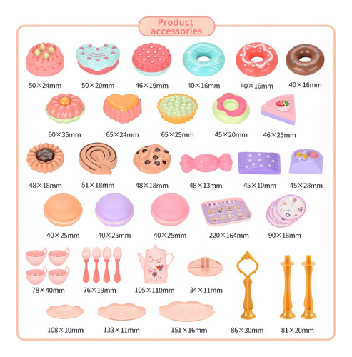 Set De Juguetes Para Niños Diy Simulation Afternoon Tea Snac