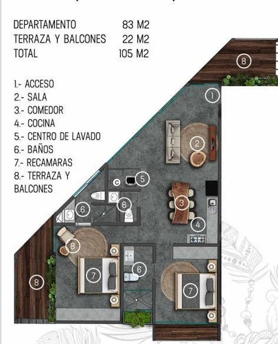 Imagen 20 de 26 de En Venta Departamentos Nuevos De 2 Recámaras En Zona Residencial De Tulum (792)