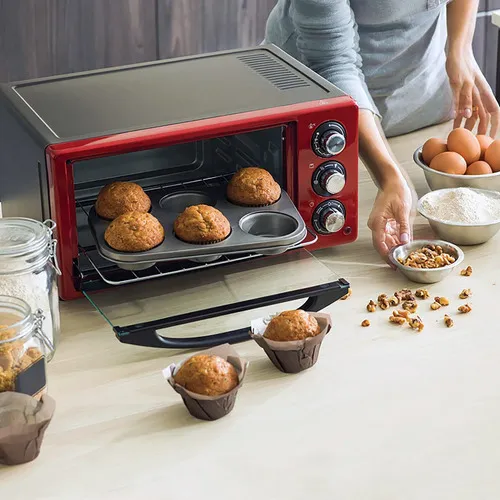 Horno Tostador Oster 15 Litros 4 Funciones Rojo