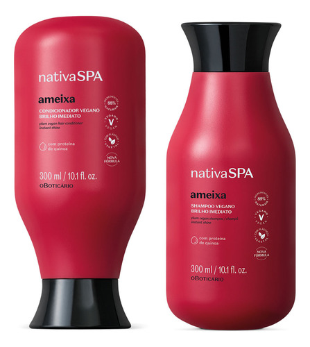  Kit Nativa Spa Ameixa: Shampoo 300ml + Condicionador 300ml