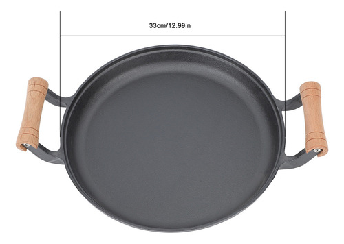 Sartén De Barbacoa De Hierro Fundido De 33 Cm