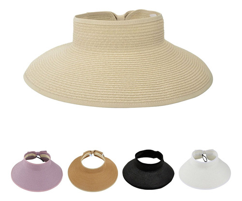 Sombrero De Paja Plegable Con Parte Superior VacĂa Para Vera
