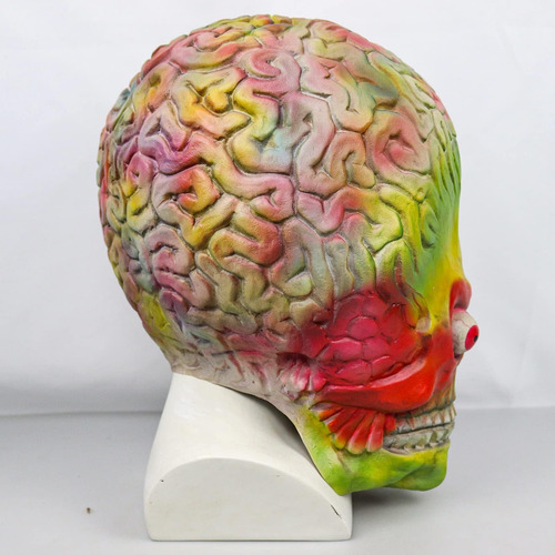 Cafele Mars Alien Attacks Mask Con Cerebro Realista Máscara