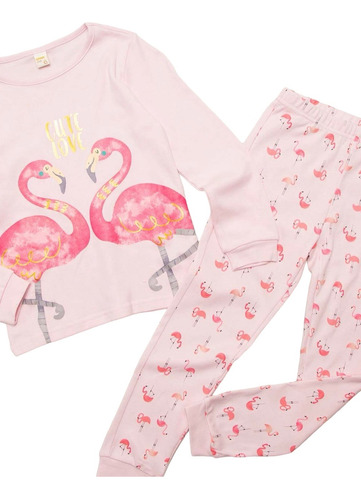 Pijama Niña Diseño Cisne Rosado Talla 2