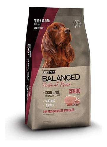Balanced Natural Recipe Perro Adulto - Cerdo 15kg