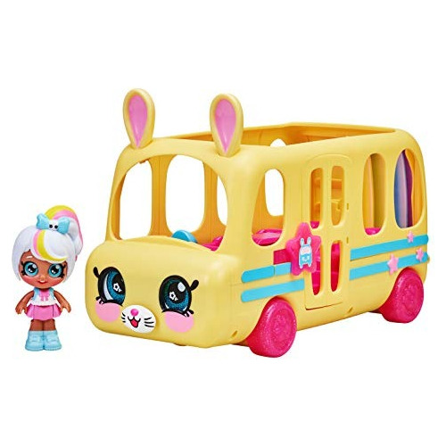 Kindi Kids Minis Autobús Escolar Muñeca Con Vehículo