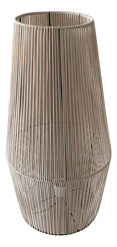 Lampara Pie 1,50 Cm Hilo/yute Estructura Negro Pantalla Beige
