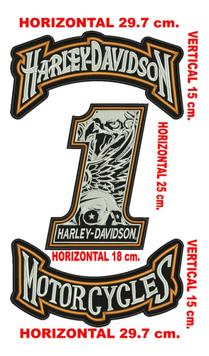 720a Harley Davidson Parche Número 1, Alcón Y Calavera