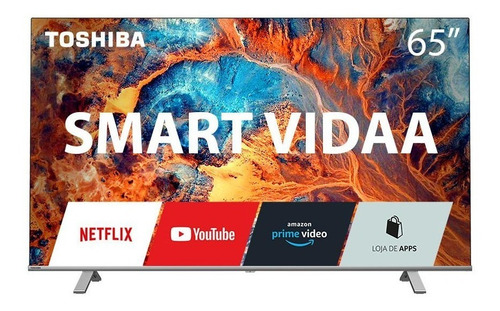 Imagem 1 de 4 de Smart Tv Toshiba 65 Dled 4k Com Bluetooth, 3 Hdmi E 2 Usb