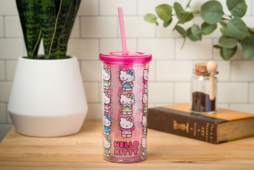 Vaso Para Bebidas Frías Silver Buffalo Sanrio Hello Kitty De