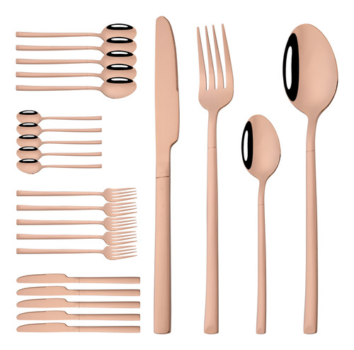 Cubertería, Tenedor, Cuchillo, Cuchara, 24 Unidades, Cuchara