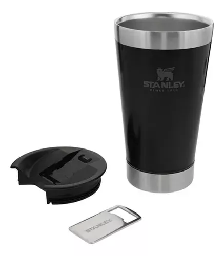 Vaso térmico Stanley copo isolamento a vacuo,copo stanley,copo preto liso  color negro 473mL